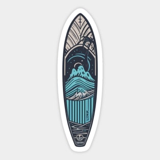 surfboard art, surfing surfer vibes, v22 Sticker